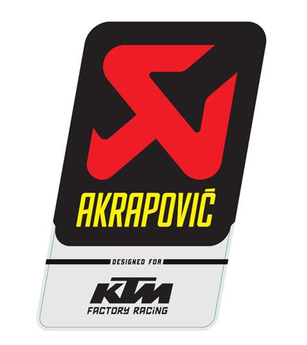 AUTOCOLLANT AKRAPOVIC KTM SILENCIEUX TITANE 75X130