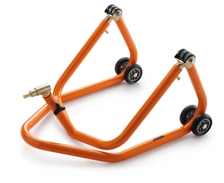 BEQUILLE DE LEVAGE DE ROUE AVANT ORANGE KTM