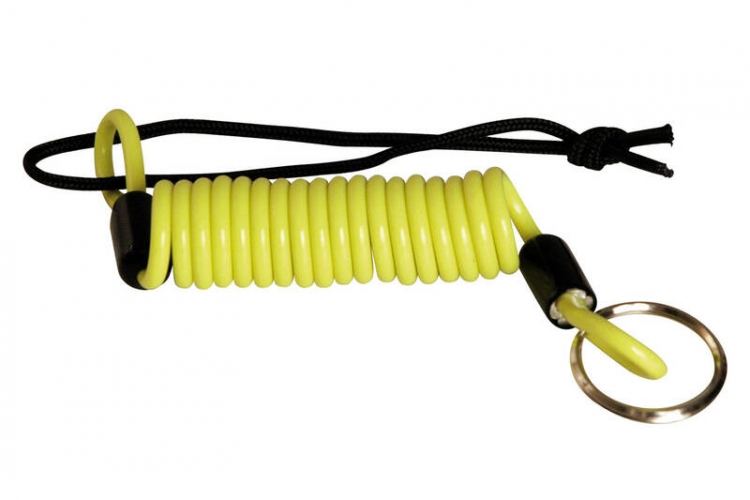 CABLE RAPPL JAUNE FLUO BLOQUE DISQUE VECTOR