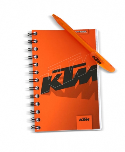 CAHIER NOTE + STYLO KTM