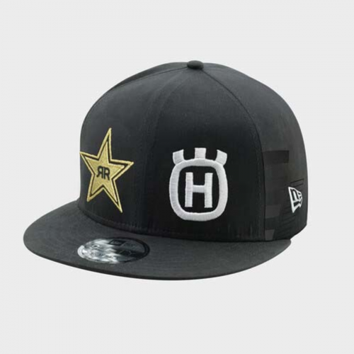 CASQUETTE HUSQVARNA MOTORCYCLES ROCKSTAR REPLICA TEAM FLAT NOIR