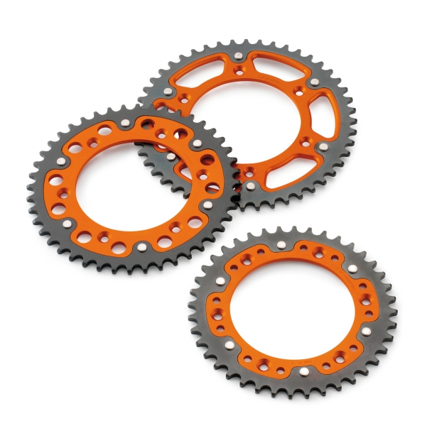 COURONNE ALUMINIUM/ACIER ORANGE 47 KTM EXC/ EXC-F 24