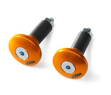 EMBOUTS DE GUIDON ANODISE ORANGE KTM