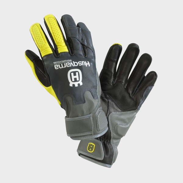 GANTS MOTO ROUTE CUIR HUSQVARNA MOTORCYCLES HORIZON NOIR