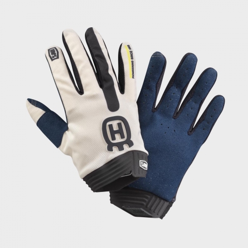 GANTS MX HUSQVARNA MOTORCYCLES 100% ITRACK ORIGIN BI-COLOR BLANC/BLEU FONCE