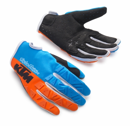 GANTS MX KTM TROY LEE DESIGNS SE SLASH BLEU/ORANGE