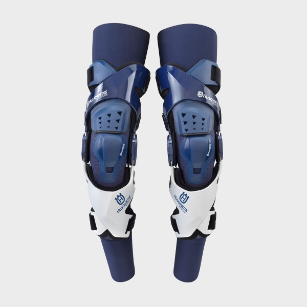 GENOUILLERES PROTECTIONS ARTICULEES HUSQVARNA MOTORCYCLES LEATT X-FRAME HYBRID BLEU