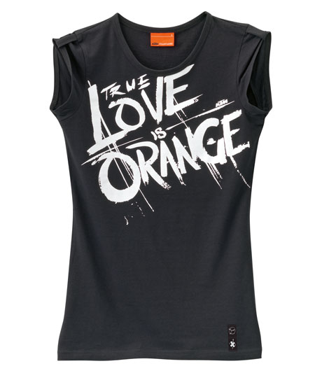 girls orange love tee
