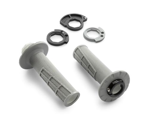 JEU POIGNEES PRE-PERCEES GRIS ODI LOCK-ON KTM SX/SX-F 17-22/ EXC/EXC-F 17-23/ FREERIDE 250 F 18-20/ HUSQVARNA FC/TC 17-22/ FE/TE 17-23/ GASGAS MC/EC 21-23