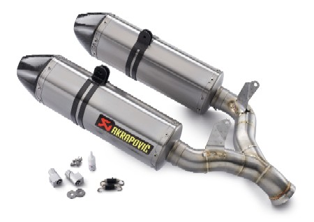 JEU SILENCIEUX HOMOLOGUE TITANE CARBONE AKRAPOVIC KTM 990 SUPERDUKE 07-13