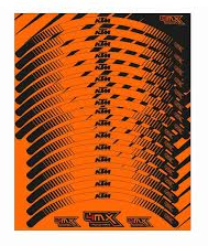 JEU STICKERS JANTE STYLE ORANGE KTM SX/EXC/690 ENDURO/R/ 790/890 ADVENTURE/ R/ R RALLY/ 1050/1090/1190 ADVENTURE R/ 1290 SUPER ADVENTURE R