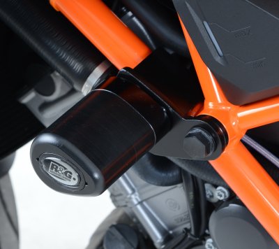 JEU TAMPON PROTECTION MOTEUR DEPORTE NOIR R&G KTM 1290 SUPER DUKE R 14-19