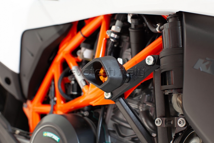 JEU TAMPON PROTECTION MOTEUR ORANGE EVOTECH KTM 690 SMC R 19-22