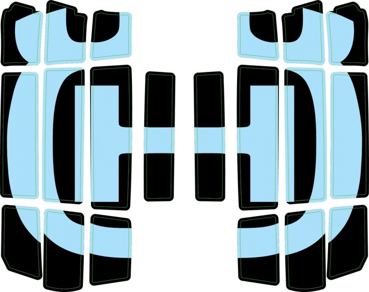 KIT D AUTOCOLLANTS DE GRILLE DE PROTECTION DE RADIATEUR HUSQVARNA