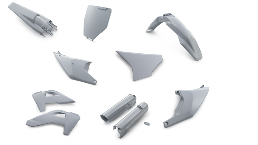 KIT DE PIECES EN PLASTIQUE GRIS HUSQVARNA FC/TC 25