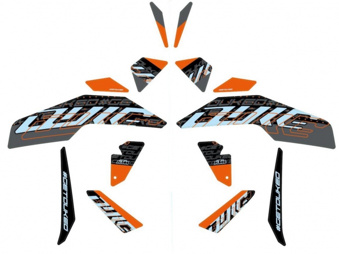 KIT DECO AUTOCOLLANT STYLE 20 KTM 125/390 DUKE 17-21