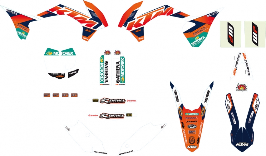 KIT DECO COMPLET FACTORY KTM SX-F 15/ 250 SX 15-16/ 125/150 SX 15