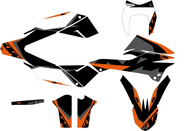 KIT DECO COMPLET GRAVITY NOIR KTM 690 ENDURO R 19-20