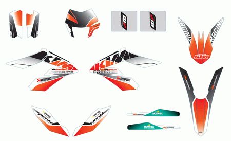 KIT DECO COMPLET RACE LINE KTM FREERIDE 250 R -17/ FREERIDE 350 -17