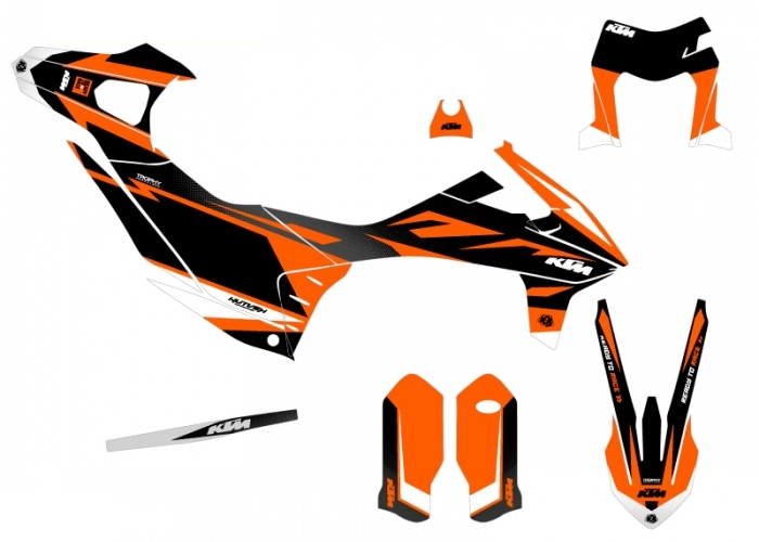 KIT DECO COMPLET TROPHY NOIR KTM 690 ENDURO R 19-20