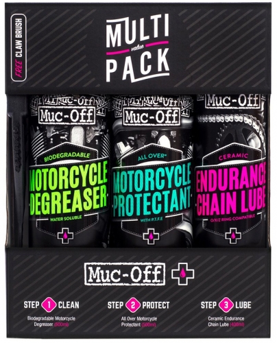 KIT ENTRETIEN MOTO MUC-OFF MULTI PACK