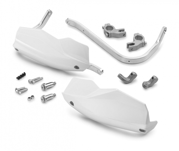 KIT PROTEGE MAIN ALU BLANC KTM 690 DUKE/R / 1050/1090/1190 ADVENTURE/R/ 1290 SUPER ADVENTURE S/R/T