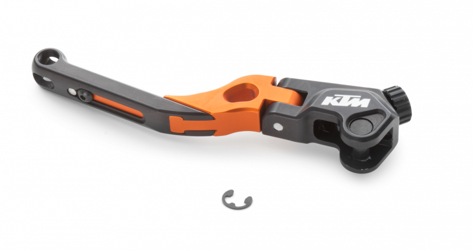 LEVIER EMBRAYAGE REGLABLE RETOURNABLE ORANGE/NOIR KTM 990 DUKE 24- 