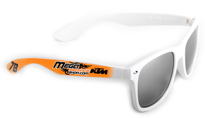 LUNETTES DE SOLEIL KTM MEGA SERVICE SHOP BLANC FUME