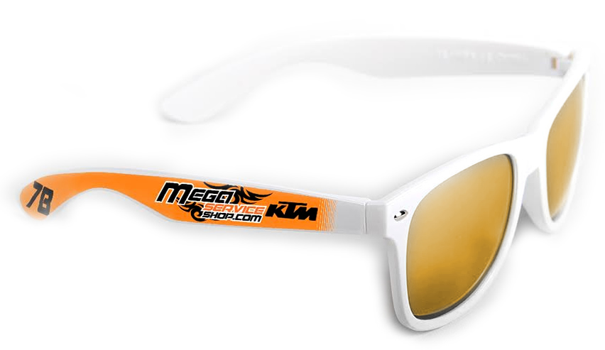 LUNETTES DE SOLEIL KTM MEGA SERVICE SHOP BLANC GOLD