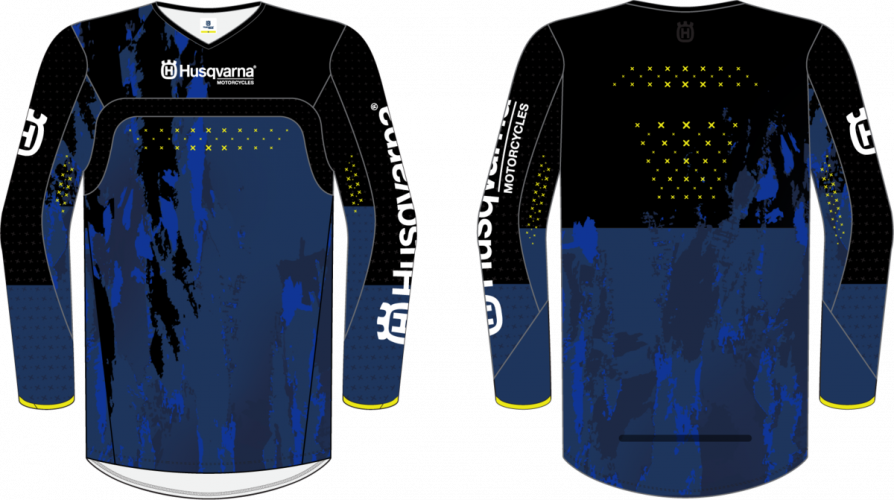 MAILLOT HUSQVARNA RAILED BLK/BLUE