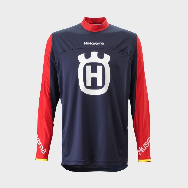 MAILLOT MX HUSQVARNA MOTORCYCLES ORIGIN BLEU/ROUGE