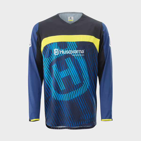 MAILLOT MX HUSQVARNA MOTORCYCLES RAILED BLEU