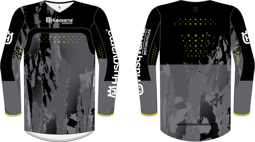 MAILLOT MX HUSQVARNA RAILED BLACK 25