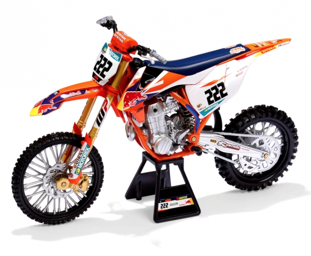 MOTO MINIATURE 1:6 35x20cm KTM RED BULL 450 SX-F TONY CAIROLI 222