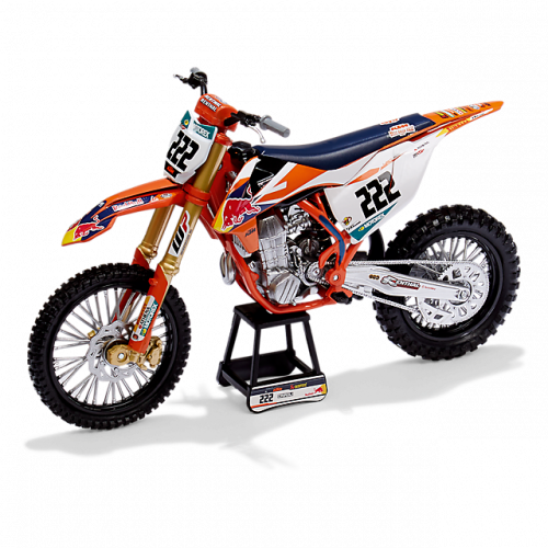 MOTO MINIATURE 1:10 20x12cm KTM RED BULL 450 SX-F ANTONIO CAIROLI 222