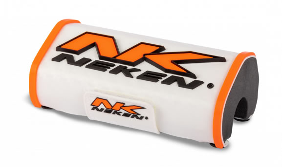 MOUSSE DE GUIDON SANS BARRE ENDURO NEKEN 3D CARBON BLANC/ORANGE