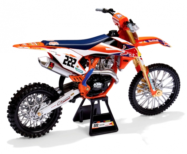 Moto Miniature New Ray KTM 450 SX-F Antonio Cairoli Nr 222 Red