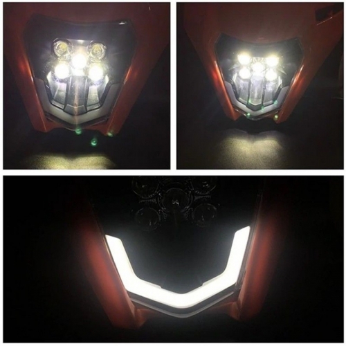 Plaque phare ktm exc neuf led - Équipement moto