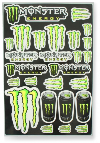 sticker autocollant monster energy planche