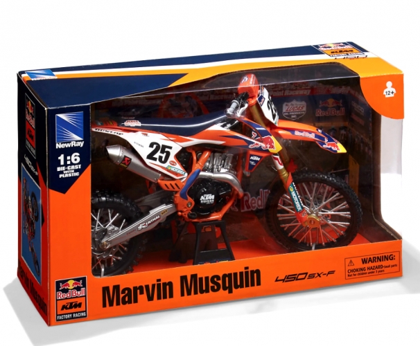 MOTO MINIATURE 1:6 35x20cm KTM RED BULL 450 SX-F MARVIN MUSQUIN 25