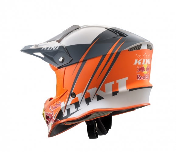 Casque cross Kini Red Bull Competition V.2 orange/blanc/anthracite - Casque  moto cross sur La Bécanerie