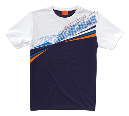 navy white tee