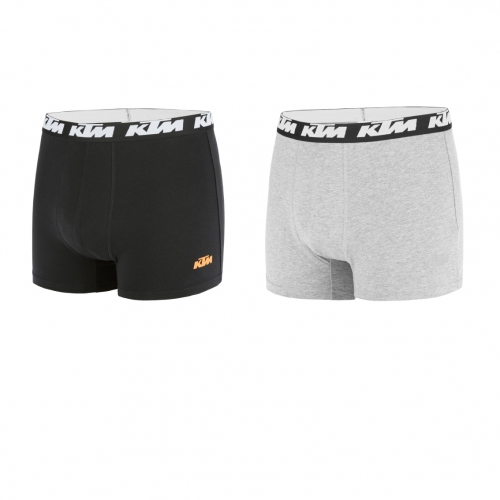 PACK 2 BOXERS FREEGUN COTON KTM NOIR/GRIS CLAIR