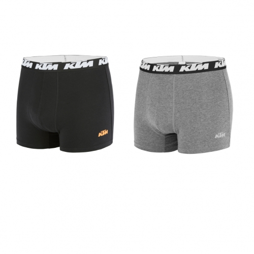 PACK 2 BOXERS FREEGUN COTON KTM NOIR/GRIS FONCE