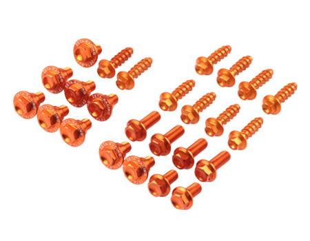 PACK VISSERIE ANODISEE ORANGE ZETA HABILLAGE KTM SX/SX-F 16-18/ EXC/EXC TPI/EXC-F 17-19/ 250 SX 17-18