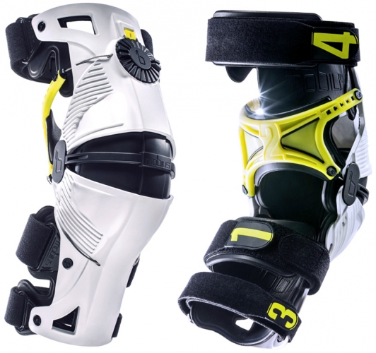PAIRE ORTHESES MX MOBIUS X8 BLANC ACID JAUNE
