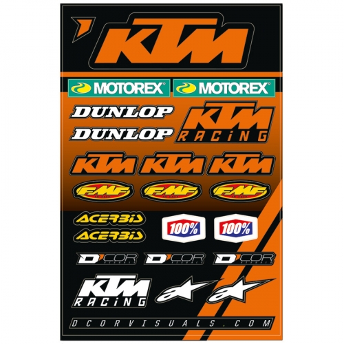 PLANCHE STICKER DCOR KTM RACING