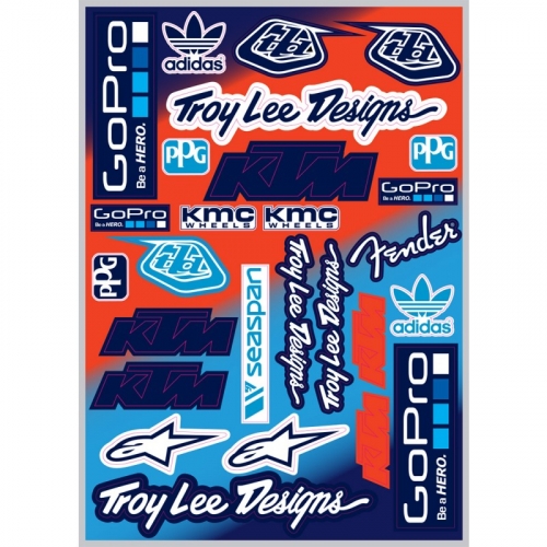 PLANCHE STICKER NSTYLE TEAM KTM TROY LEE DESIGNS GOPRO