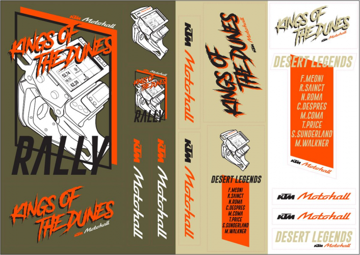 PLANCHE STICKERS KTM SPECIAL EDITION DESERT