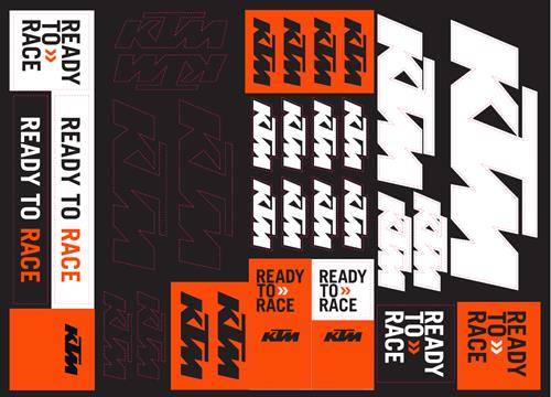 PLANCHE STICKERS KTM TEAM CORPORATE 21